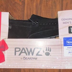Pawz by Bearpaw Genuine Suede Caleb Slipper Black 11 NIB Men Comfort   AA06